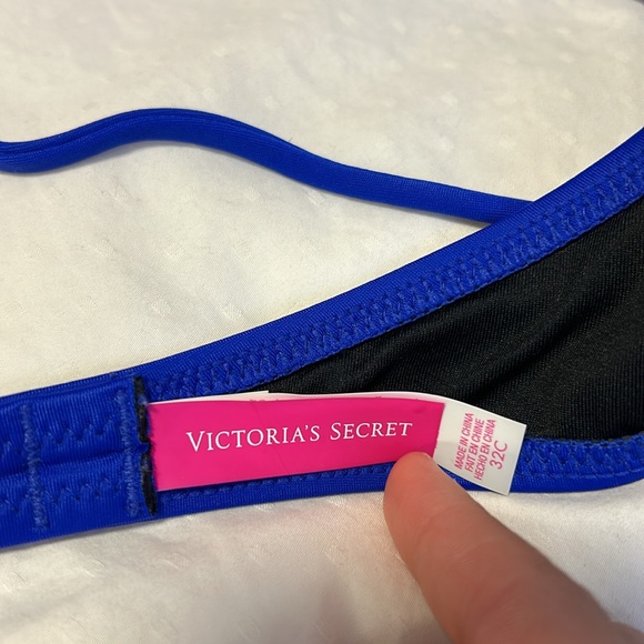 Vintage Victoria Secret 2010 royal blue swim bikini top bra - Picture 3 of 4
